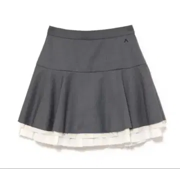 AND MARY 그레이 플레어 스커트 밑단 레이스 포함 택 포함 새상품