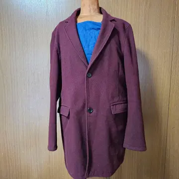 UNITED ARROWS 하프 코트 와인 레드