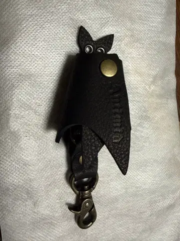 ANTIMID KEYCASE 가죽 박쥐 모양 가죽 키케이스 블랙