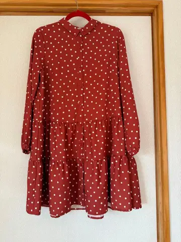 SALONPixieHeart 빨간색 x 도트 원피스