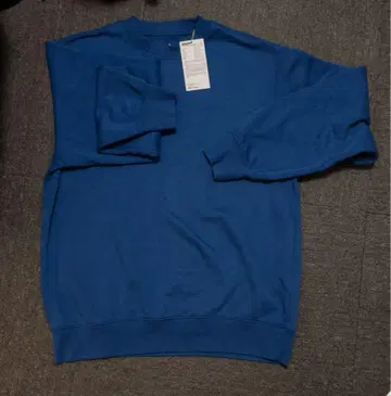 무인 파랑 맨투맨 트레이닝복 L