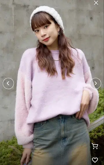 [택 포함 새상품] 로데오 크라운 암 샤기 니트탑