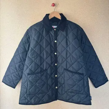 WAVERLY A-LINE MIDDLE 퀼팅 자켓 블랙