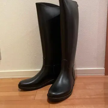 [ 미사용 새상품 ] Meduse 블랙 레인부츠 사이즈 38