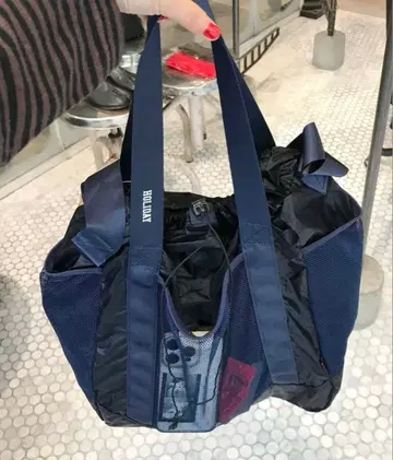 HOLIDAY PACKABLE STRAP TOTE BAG 네이비