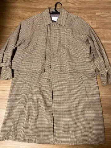 프릭스스토어 체크 무늬 트렌치코트