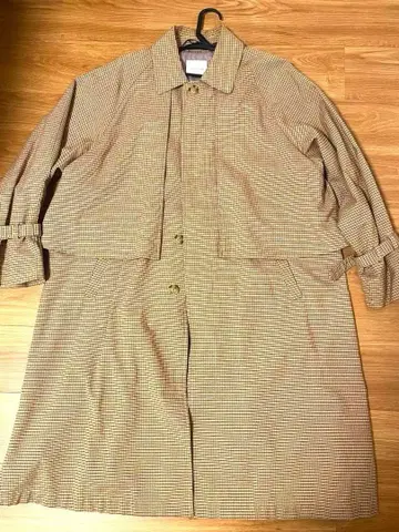 프릭스스토어 체크 무늬 트렌치코트