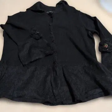 블랙 니트 가디건