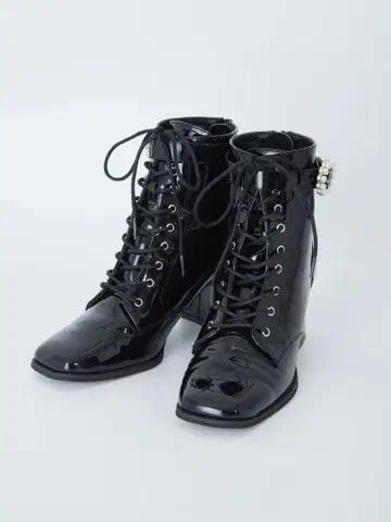 Ank Rouge 펄 버클 숏부츠 블랙 M 사이즈 신발