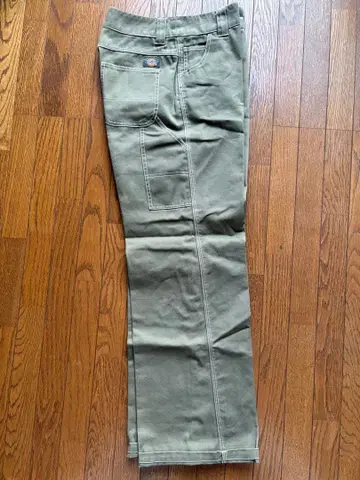 레어 Dickies 올리브 그린 워크 팬츠