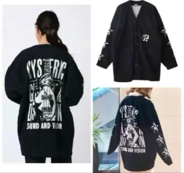 새상품급 SOUND AND VISION 자카드 자켓 가디건 블랙