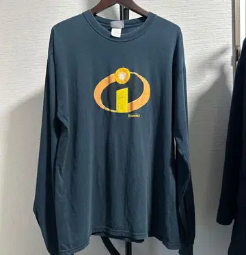 미스터 인크레더블 롱 티셔츠 네이비 디즈니 영화 티 구제 의류