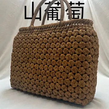 새상품급 야마부도 바스켓백 핸드백 육각 꽃매듭 안감