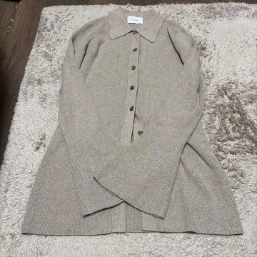 CLANE 베이지 리브 니트 긴팔 2 사이즈