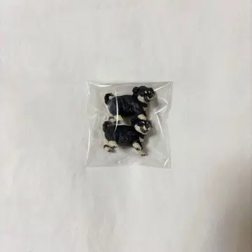 목조각 하시모토 미오 개 조각 블랙 시바견 2개 세트