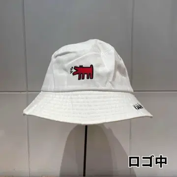 키스 해링 버킷햇 도그 중 화이트