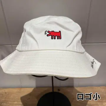 키스 해링 버킷햇 도그 소 화이트