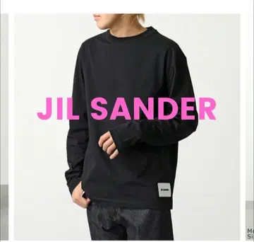 JIL SANDER 긴팔 티셔츠 롱티 로고 블랙