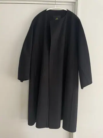 드로어 울 캐시미어 노카라 코트 34 새상품급