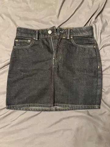 ALLSAINTS 다크 데님 타이트 미니 스커트