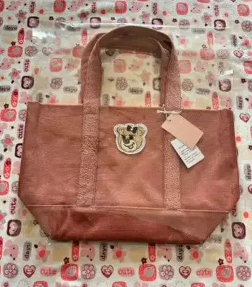 [ 미개봉 ] 올드 테디걸 와펜 토트백 핑크