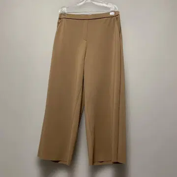 밤색 베이지 와이드 팬츠 프론트 포켓 부착