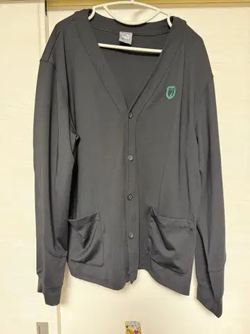 PUMA 블랙 가디건 드라이 소재 XXL