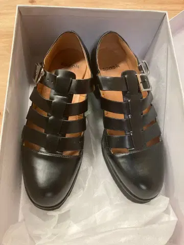 미사용 남성용 26cm 구르카 샌들 블랙