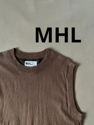MHL. 드라이 코튼 린넨 베스트 마가렛호웰 L 오버 사이즈