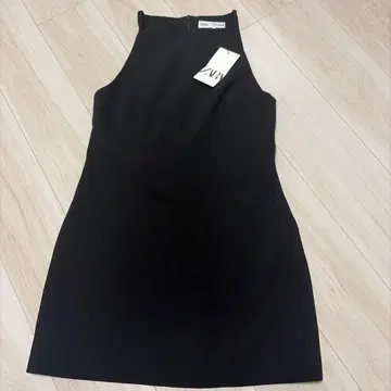 ZARA 슬리브리스 블랙 미니 원피스 M