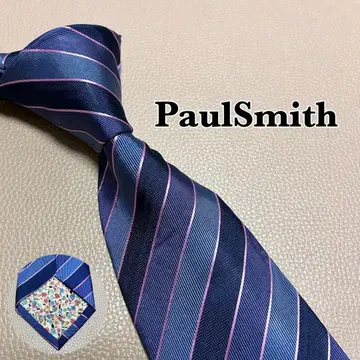 폴스미스 넥타이 스트라이프 도트 체크 네이비 네이비 컬러 꽃무늬