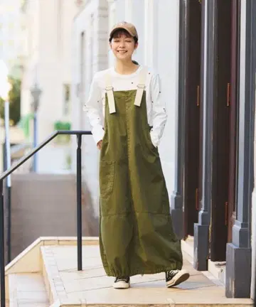 빈티지 오버롤 스커트