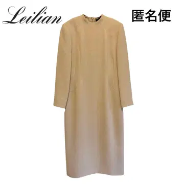 Leilian 레리안 긴팔 원피스 7호 일본제 베이지 계열