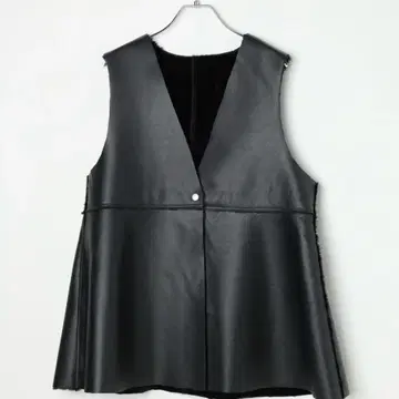 렙심 리버서블 보아 인조 가죽 베스트