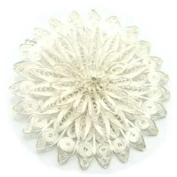 대형 꽃 실버 925 브로치