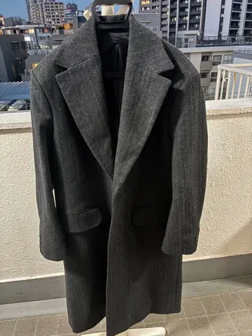ZARA 다크 그레이 체스터 코트 L 사이즈
