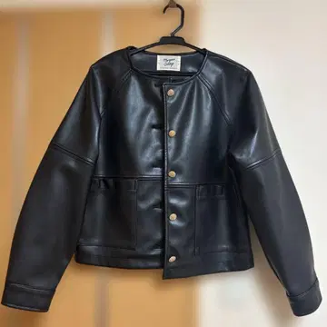 그레디 브릴리언트 블랙 가죽 자켓