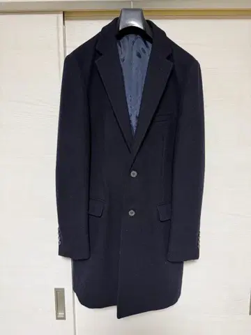 Green label 네이비 체스터 코트 울 혼방 XL 새상품급