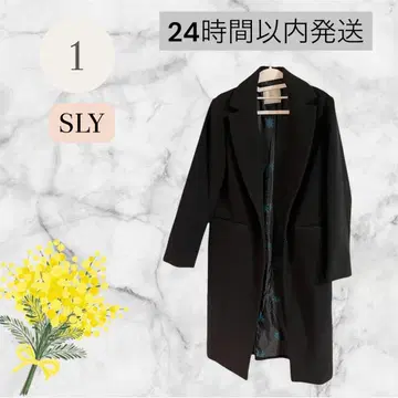 SLY 스라이 A라인 롱 코트 1 S M 블랙 블랙