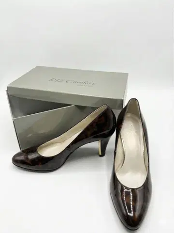 RIZ Comfort 브라운 레오파드 하이힐 펌프스