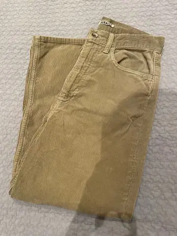 AURALEE 베이지 그린 캐주얼 팬츠