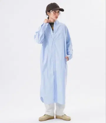 옥스퍼드 BD 원피스 롱 슬리브