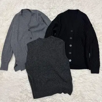 무인양품 니트 3종 세트 S 가디건 2장 + 베스트