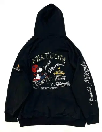 특대형 6L 플래그스태프 집업 후디 스누피 자수 백 로고 팔 로고