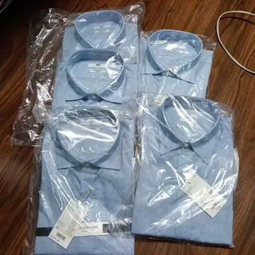 유니클로 슬림핏 슈퍼 논아이론 XXL 블루 논아이론