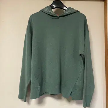 sunauana 후드 부착 니트 38 그린