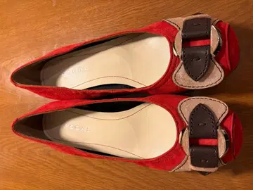 REGAL 레드 스웨이드 로퍼 24