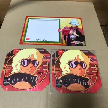 건담 카페 BEYOND 코스터 엽서 샤아 아즈나블 콰트로 바지나