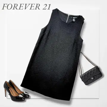 [ 고품질 ] 포에버21 미니 원피스 (XS) 블랙 슬리브리스 파티