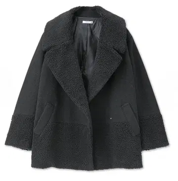 시마무라 다나카 리나 mysa 부클레 자켓 M 사이즈 중블랙 블랙